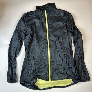 Brooks Jacket Mens Medium Lightweight Nylon Windbreaker Running Gray Full Zip